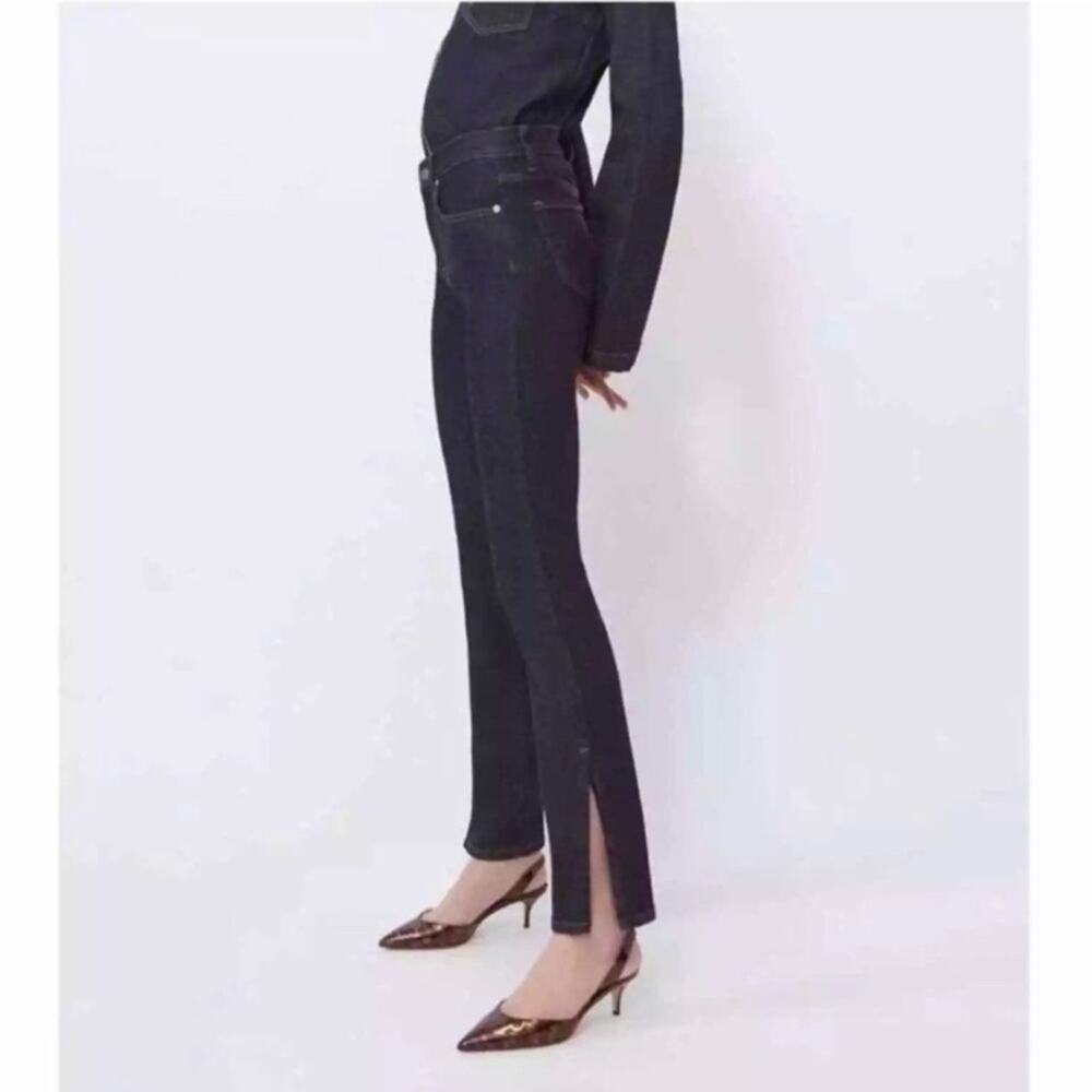 BLDWN Vented Hi Rise Skinny Jean Abyss Blue Dark Wash Women's 28 NEW